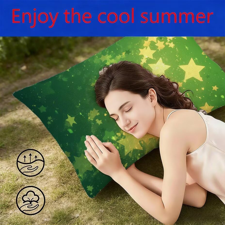 Housse de coussin extérieur 70x90 cm vert imperméable aspect lin