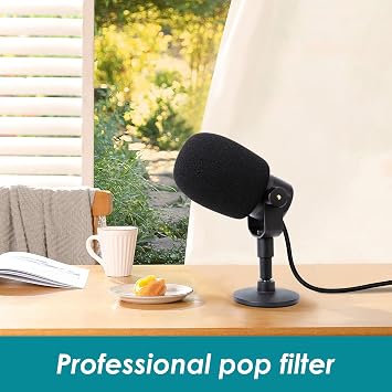 YOUSHARES Microphone Foam Pop Protector for Rode PodMic and PodMic USB - Wind Protection Pop Filter Plosive Protection for Podcast Home Studio Streaming Pop Protection for Rode PodMic