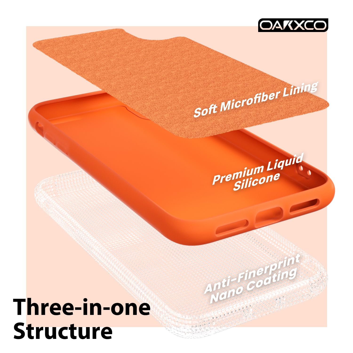 oakxco for iPhone 16 Pro Max Case Liquid Silicone, Soft Rubber Gel Elegant Aesthetic Basic Simple Cover, Cute Thin Slim TPU Matte Solid Color Plain Smooth Case for Women Girl, Light Pink — view 308