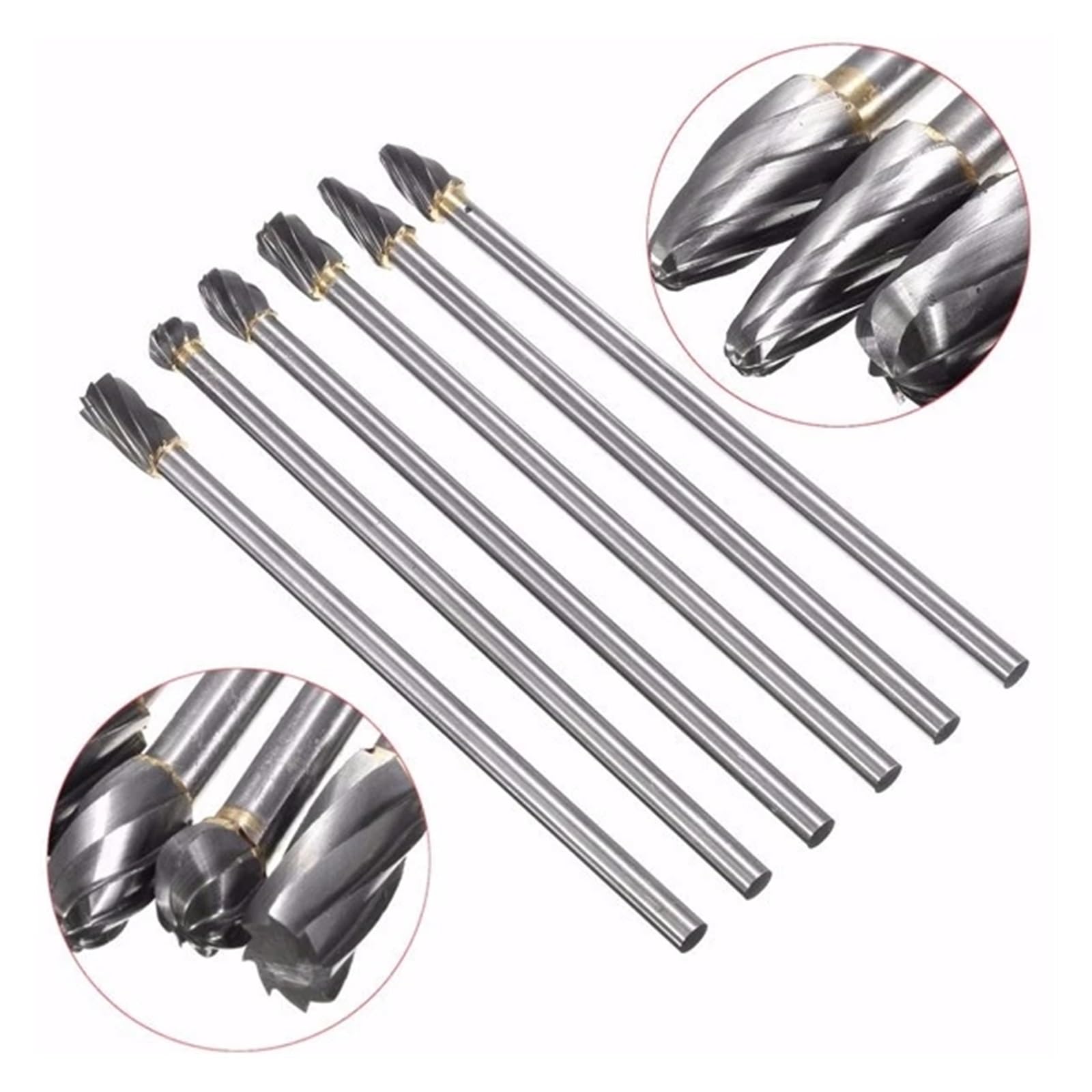 6 sztuk/zestaw 10mm obrotowy aluminiowy chwyt z zadziorami 150mm długie wiertła z węglików spiekanych JA55