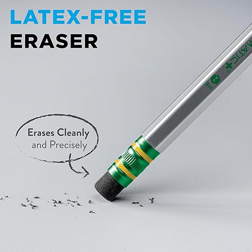 Miniatura 4 de Ticonderoga Lápiz mecánico Sensematic mina de 0028in plata 2 unidades