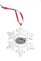 Vista 10 de Adorno navideño de copo de nieve de Alabama Crimson Tide