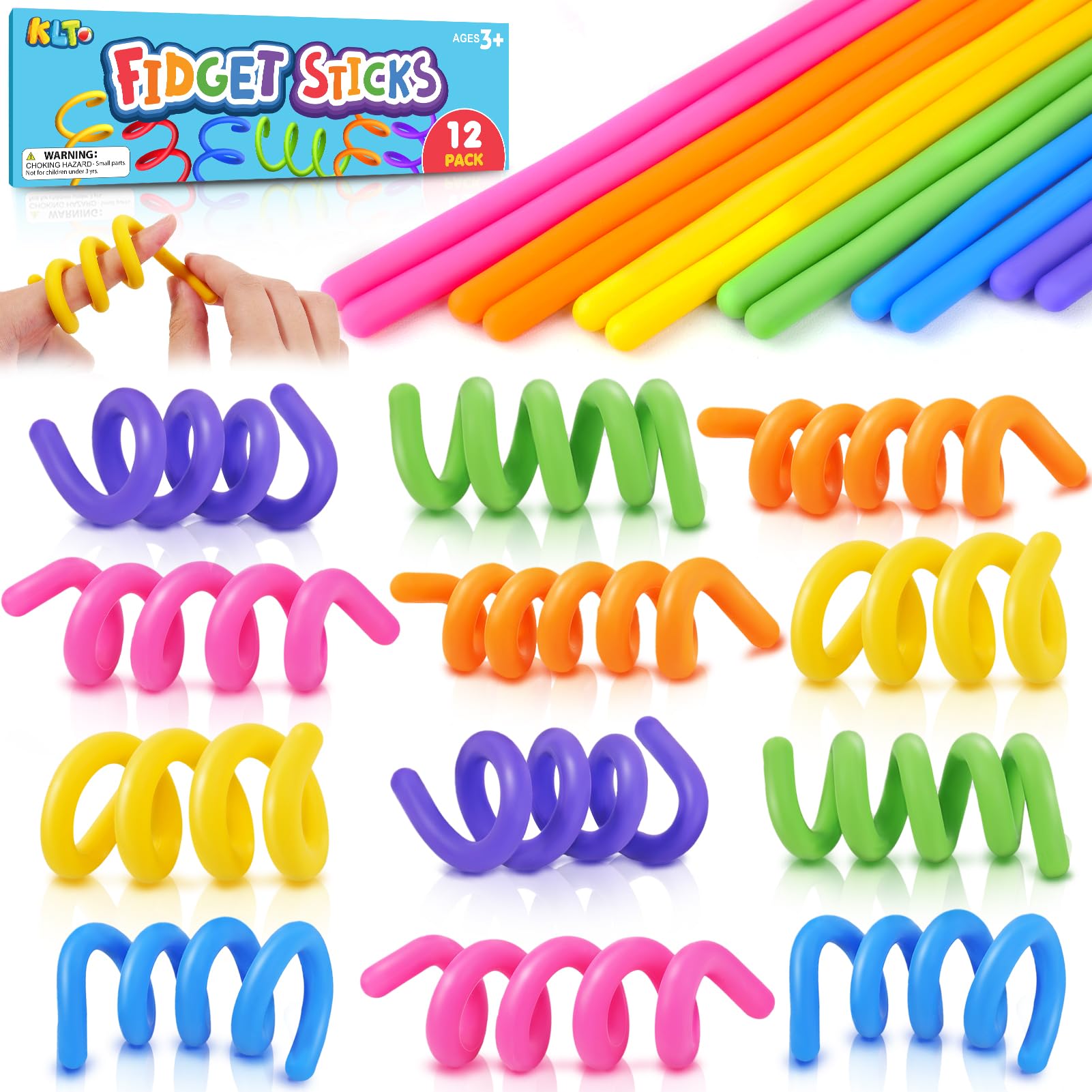 Amazon.com: Fidget Toys Sensory Sticks for Kids: 12 Pack Sensory