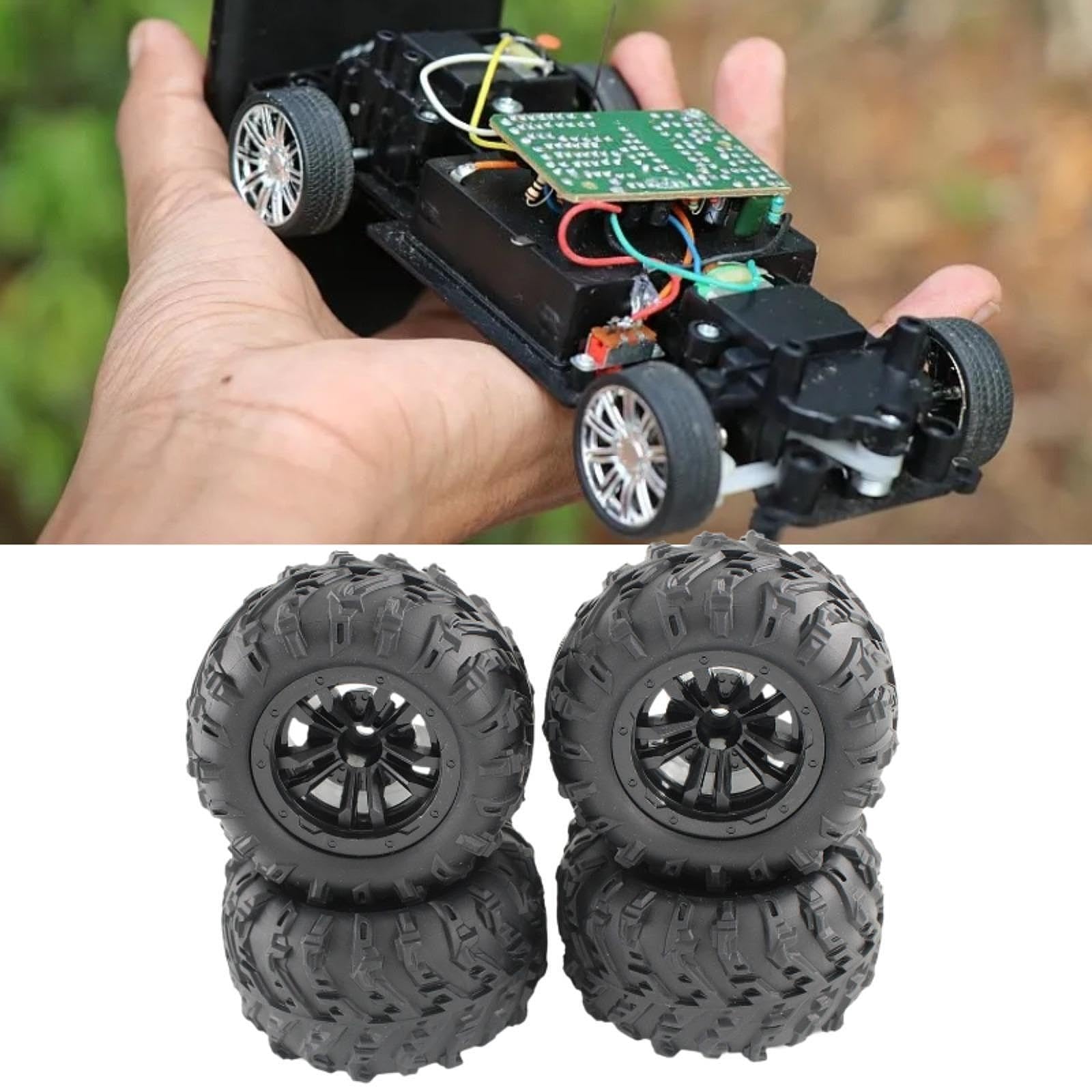 4x Mise à Niveau Des Pneus En Caoutchouc RC pour 1/12 1/14 1/16 124016