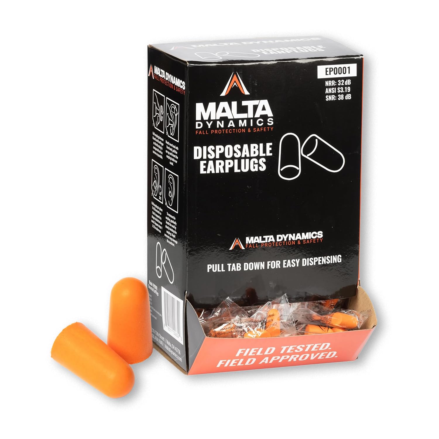 Malta Dynamics Foam Ear Plugs 200 Pairs