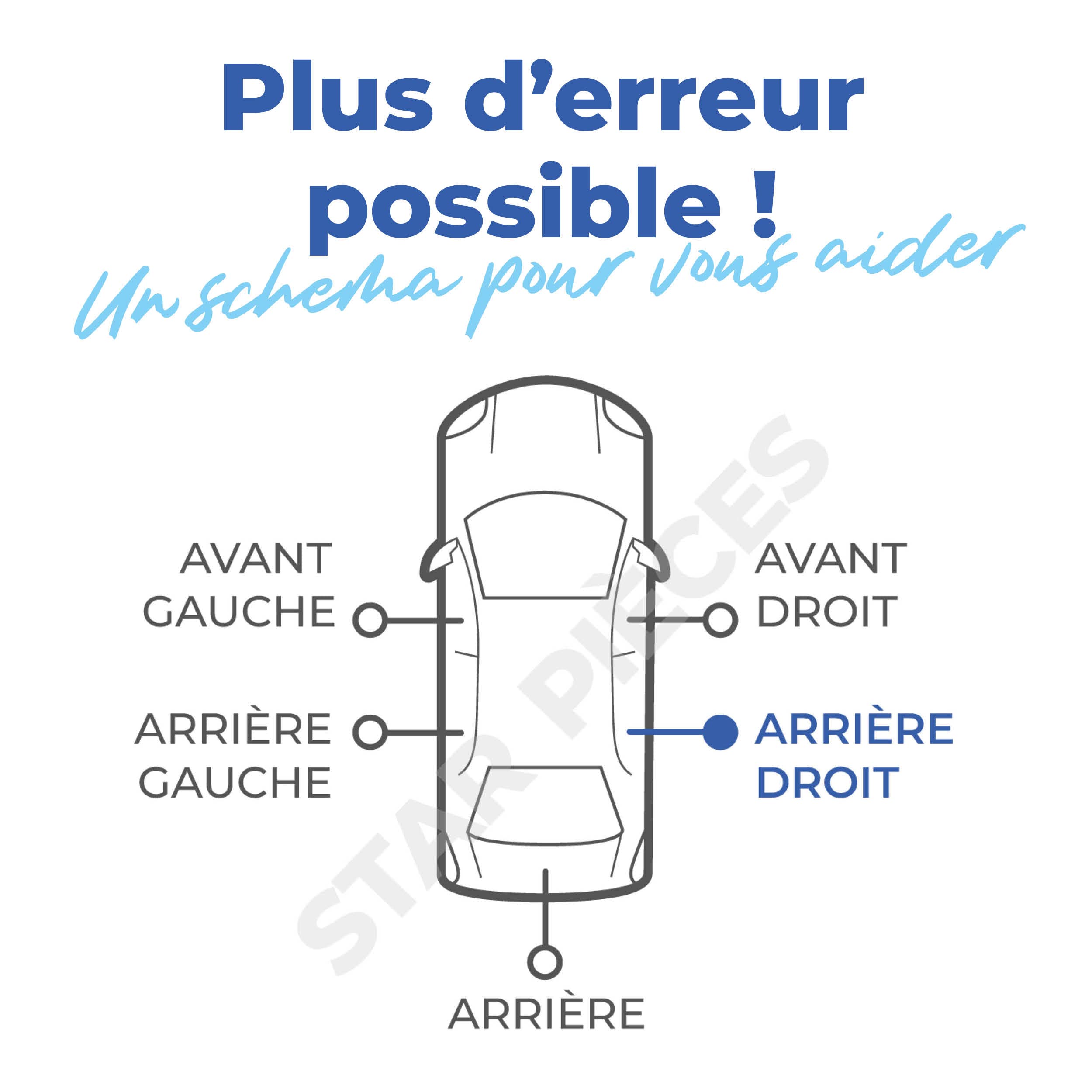 STARKIT PERFORMANCE Serrure de porte compatible pour Audi A4, A5 Sportback, Q3, Q5, Q7, Porsche Cayenne et Touareg (2005-2018) ARRIÈRE DROIT. Centralisation de porte
