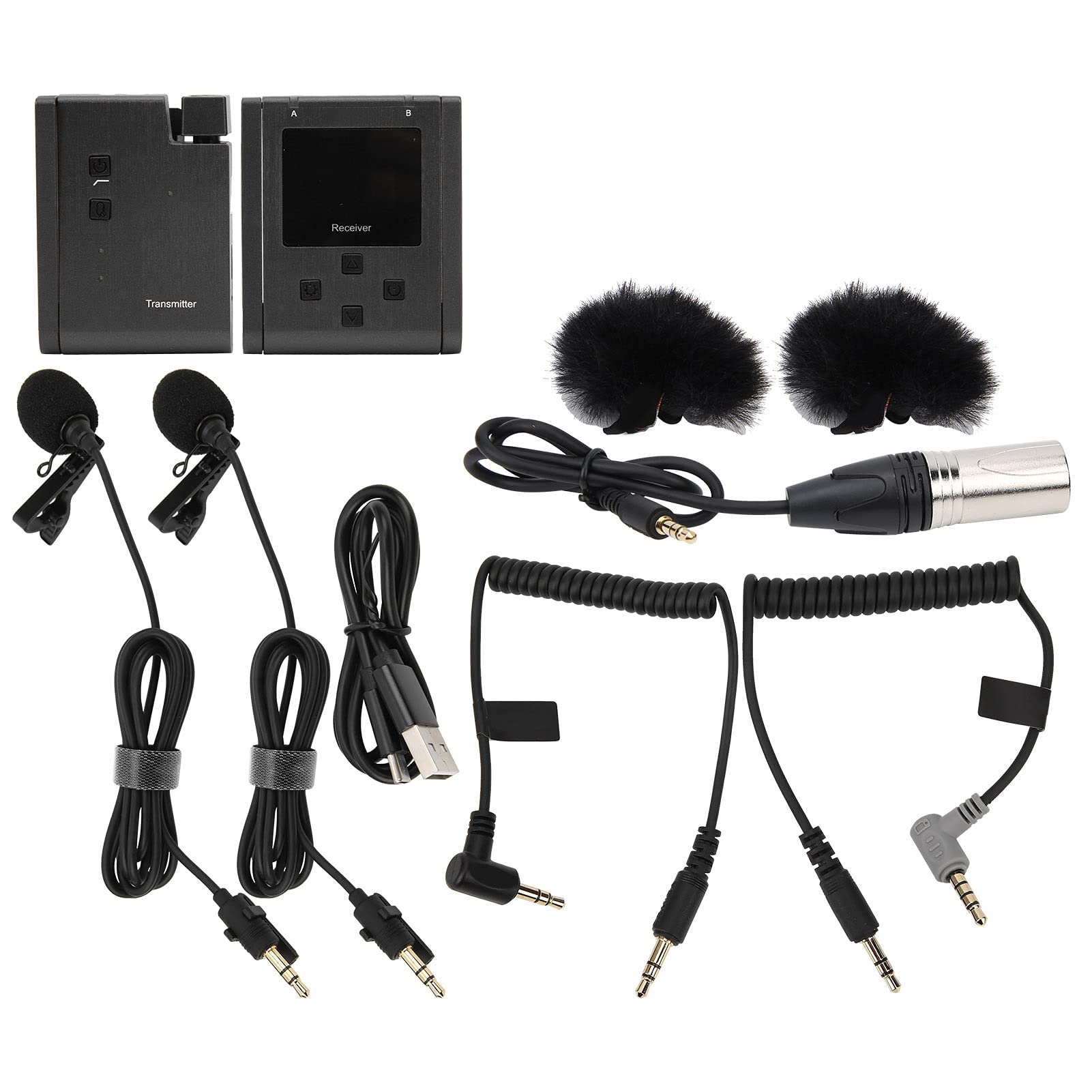 Denash Microfono Hifi Wireless con Ricezione del Suono Onnidirezionale per Interviste, Vlog e Multi - per iOS/Boomx u U1 Kit Microfono