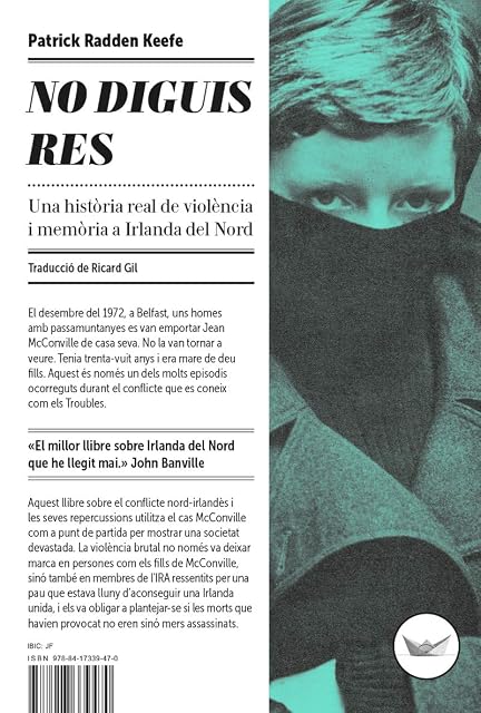 Portada de No diguis res: Una història real de violència i memòria a irlanda del nord