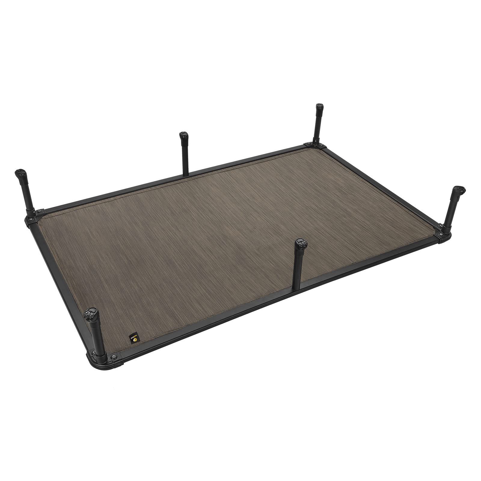Veehoo Chew Proof Elevated Dog Bed - Cooling Raised Pet Cot- Rustless Aluminum Frame and Durable Textilene Mesh Fabric, Unique Designed No-Slip Feet for Indoor or Outdoor Use, Brown, XX Large