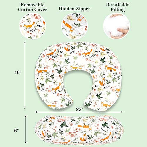 Miniatura 5 de Almohada de lactancia y almohada de lactancia - Forma ergonómica de C para lactancia materna y alimentación con biberón, tamaño estándar