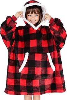 Oversized Wearable Blanket Hoodie, Fleece Blanket Hoodie for Women, Cozy and Warm Oversized Blanket, Soft Sherpa Hoodie Blanket with Giant Pocket