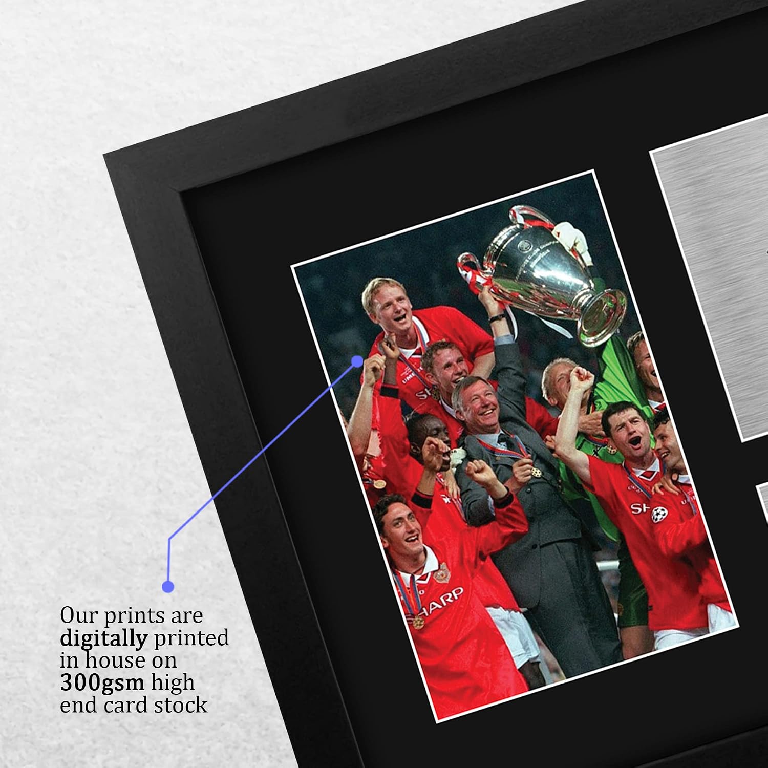 HWC Trading Sir Alex Ferguson Gifts Printed Signed Autograph Picture for Soccer Fans and Supporters - US Letter Framed (ID-007356)