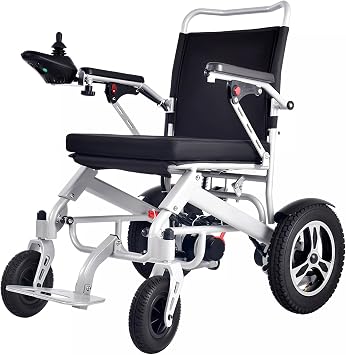 Lightweight Folding Electric Wheelchair for The Elderly Disabled Adults, Intelligent Fully Automatic Power Scooter, 35-Mile Range, 30A Powerful Battery, Supports 400 Pounds