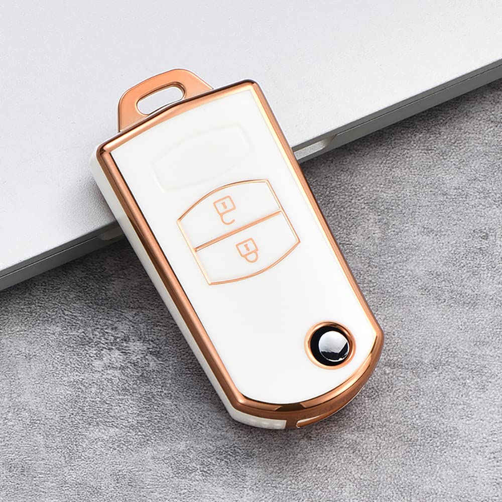 HIBEYO Chiave a Scatto per Chiave Auto, Adatta per Mazda 2 3 5 6 M2 M3