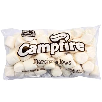 1 lb Large White Marshmallows Made with Natural Vanilla, No Artificial Flavors Perfect for Smores, Baking & Hot Chocolate