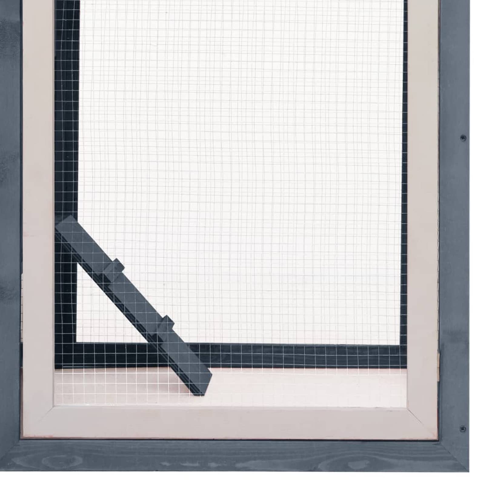 Homgoday Jaula de pollo gris de 170 x 81 x 110 cm, madera maciza de pino y abeto, gallinero y corral, jaula para gallinas, patos, conejos, perros, jaula de aves de corral