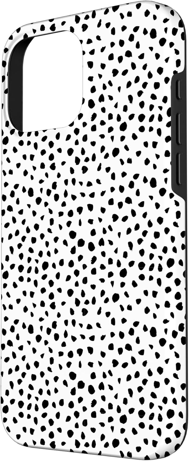 Dalmatian Black and White Brush Spot Animal Print Art Styles Case for iPhone 16 Pro Max - Image 2