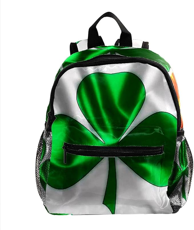 Mini Laptop Backpack Laptop Bag for Women Vibrant shamrock Irish flag for work,School,Outdoor