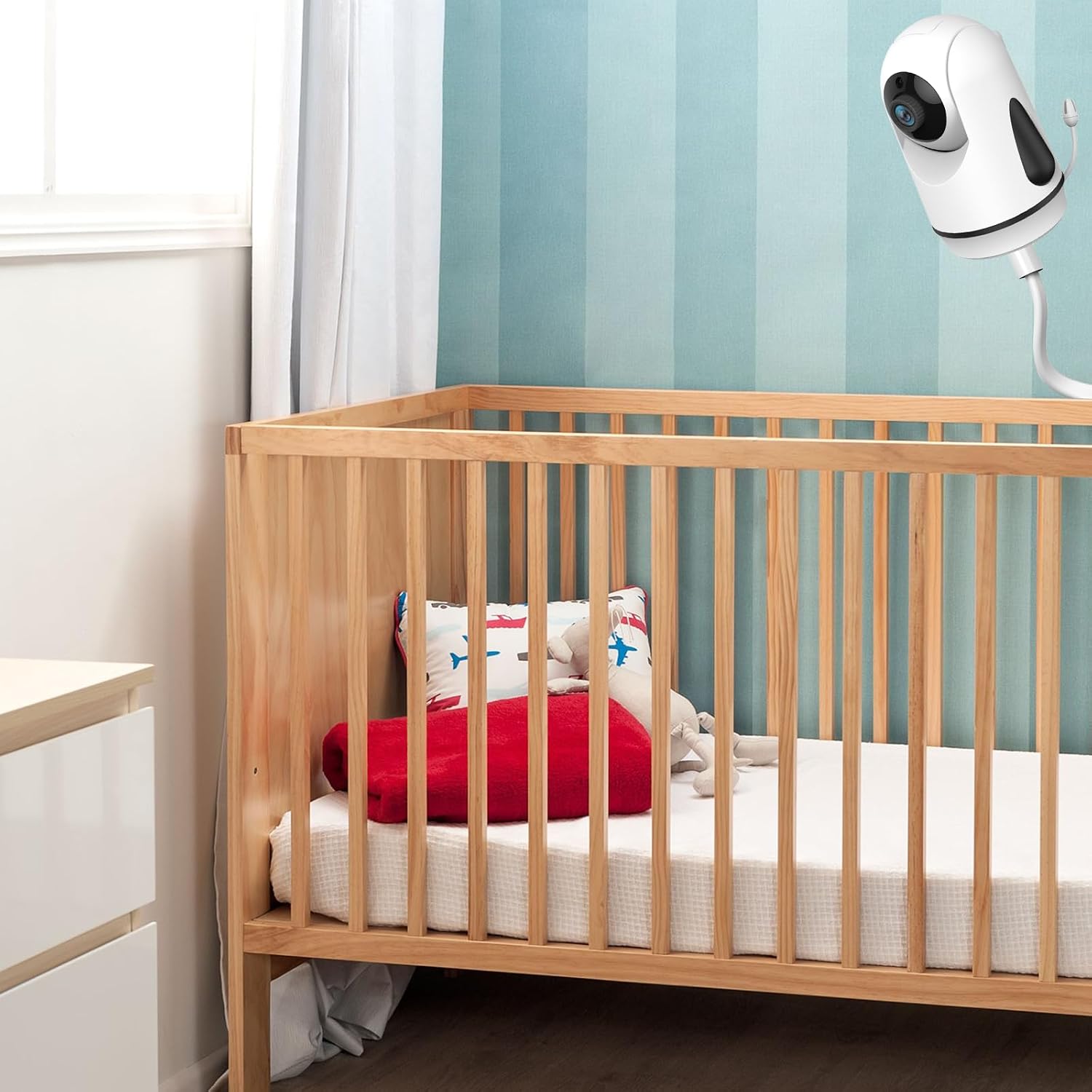 Baby Monitor Mount Clip Universal Baby Monitor Stand Works for HB6550/ HB65/ ...(White)