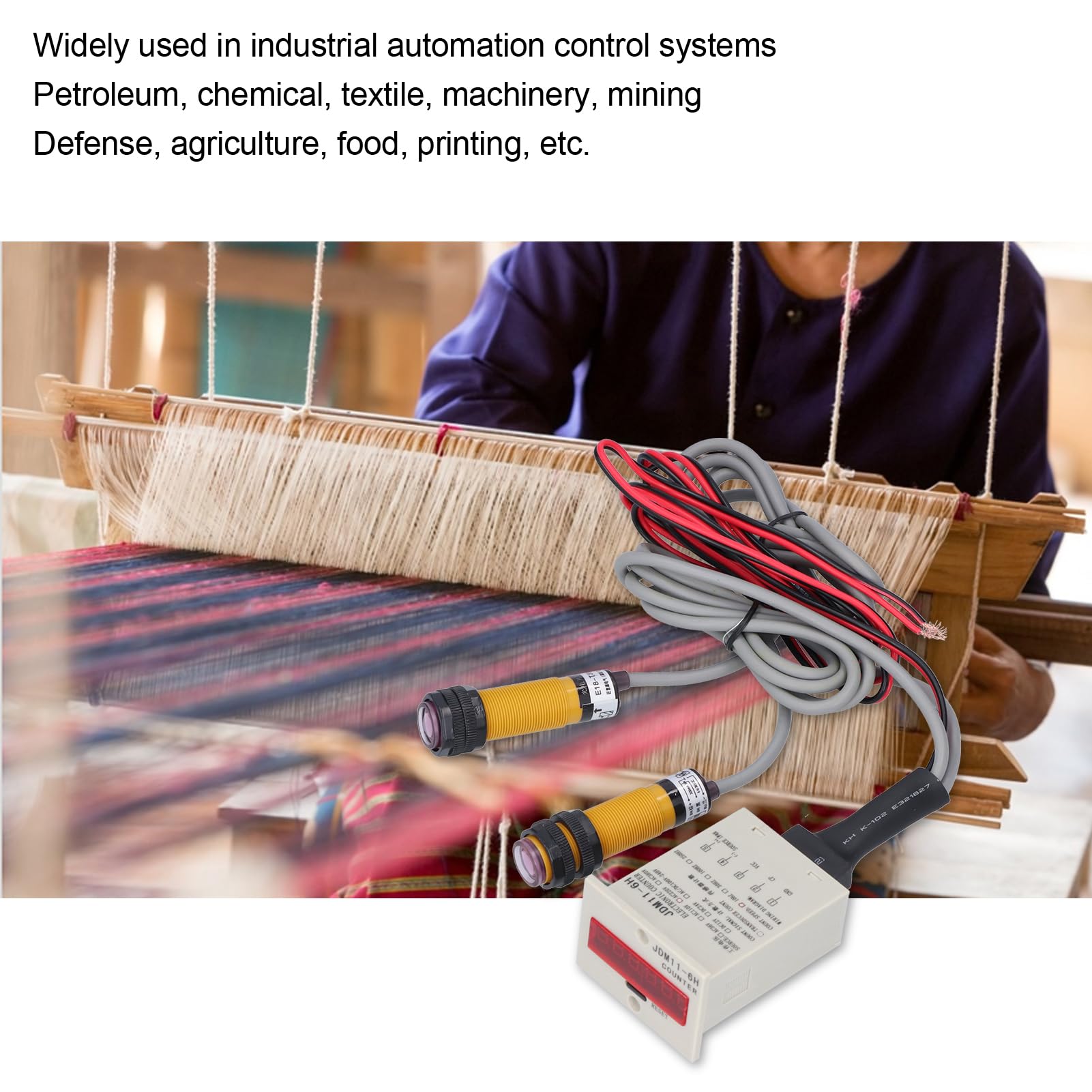 Contatore elettronico BERM, contatore con display digitale, contatore a induzione anti-interferenza con cavo per sistemi di controllo di automazione industriale (AC220V)