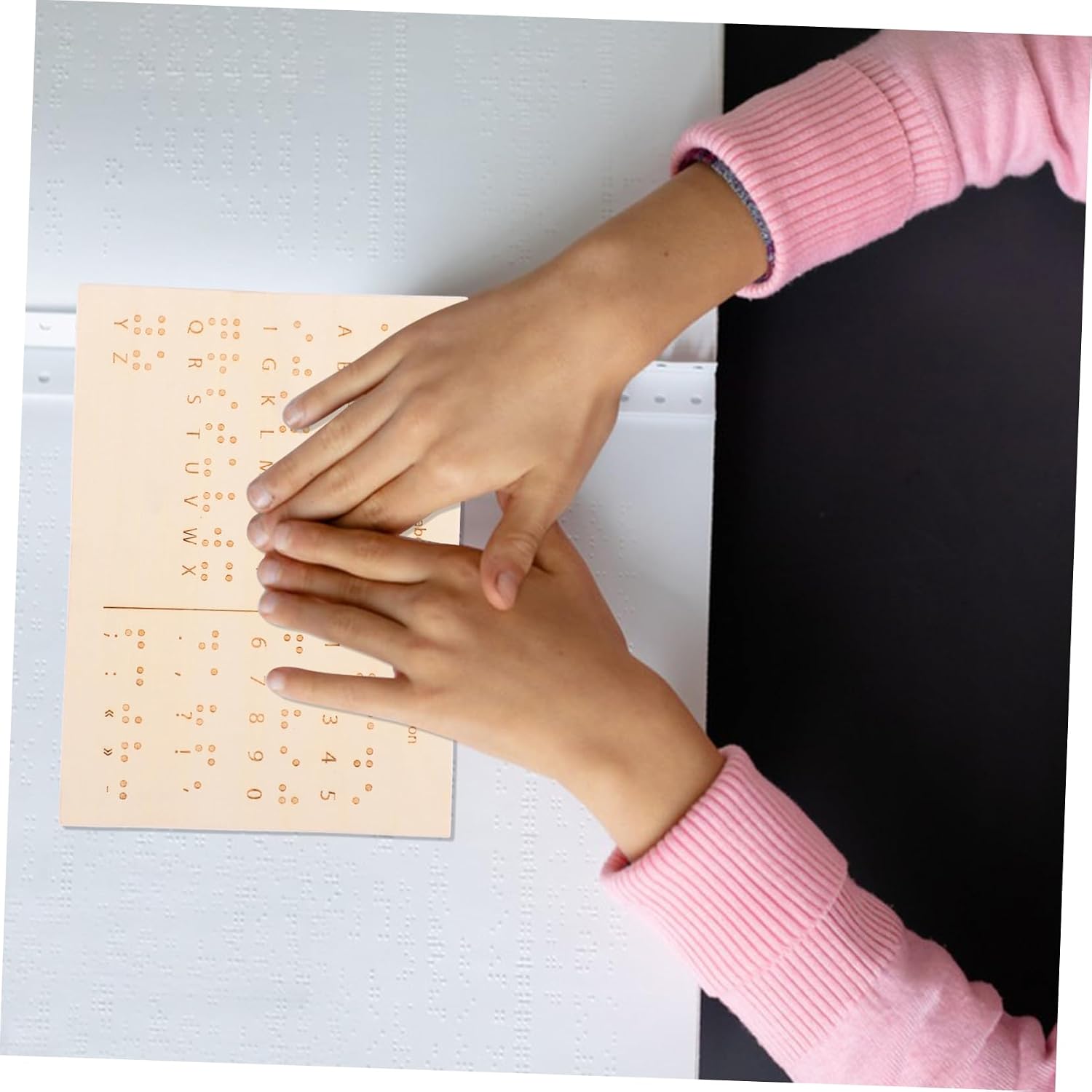 Braille Alphabet Board for Blind People Impaired Products Braille Fingerboard