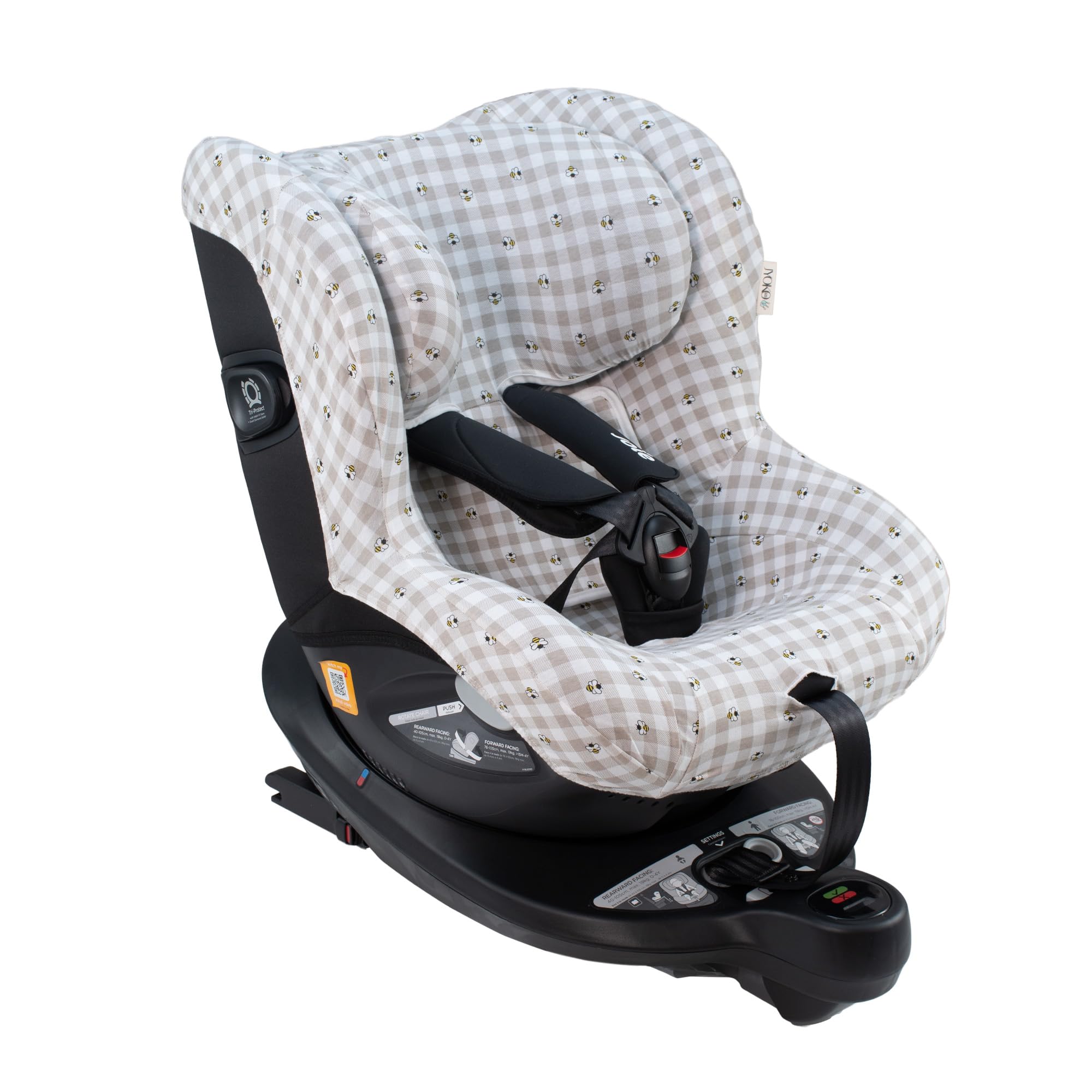 JYOKO Kids Funda de algodón Compatible con Joie I-Spin 360 y Joie I-Safe (Picnic Vichy)