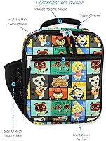 Vista 2 de Nintendo Animal Crossing - Lonchera térmica para niños, suave, ligera, talla única, color negro