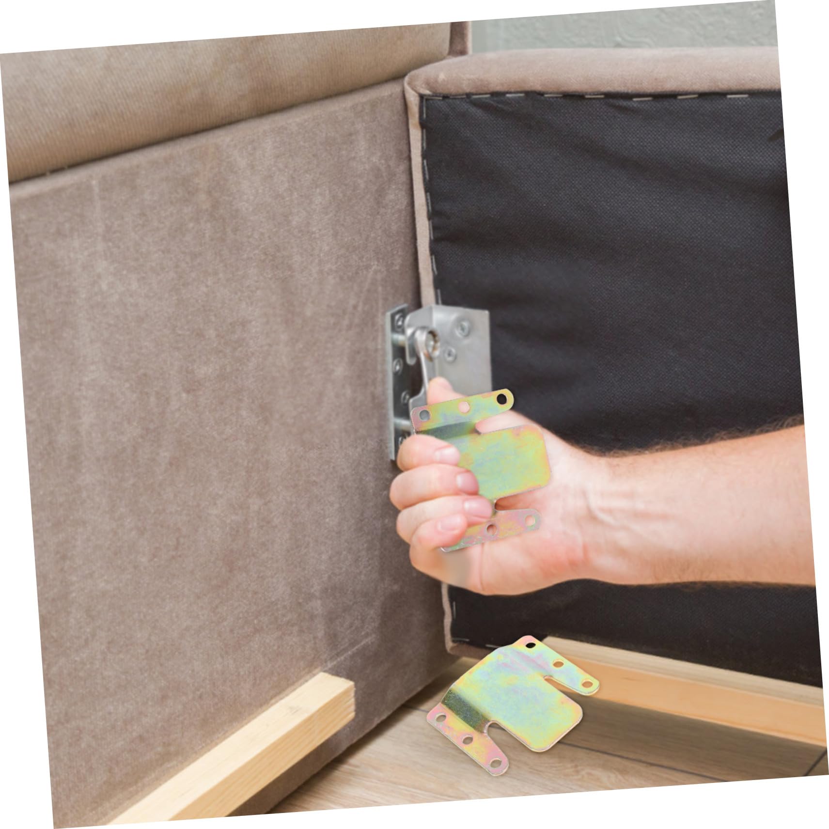 12 Piezas Conectores Metálicos para Sofá Seccional Unidades con Tornillos Soportes Resistentes para Muebles Bloqueo Firme para Sofá Silla y Reclinable Fácil Instalación sin