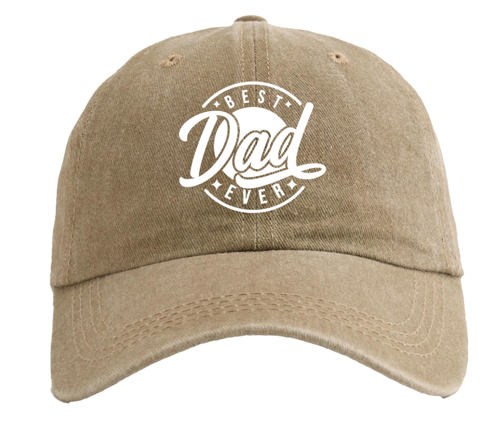Caistre Unisex A-Khaki Vintage Baseball Cap Fathers Mothers Day Hat Adjustable Dad Mom Embroidered Cap Washed Cotton Duckbill Sun Sport Hat