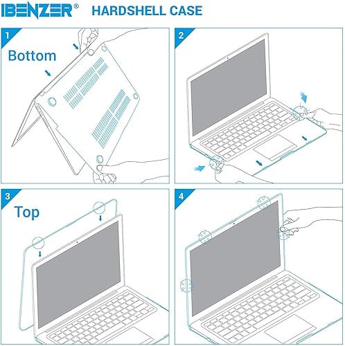 Miniatura 5 de IBENZER MMP13R-01WHMB - Carcasa rígida para MacBook Pro de 13 pulgadas tacto suave
