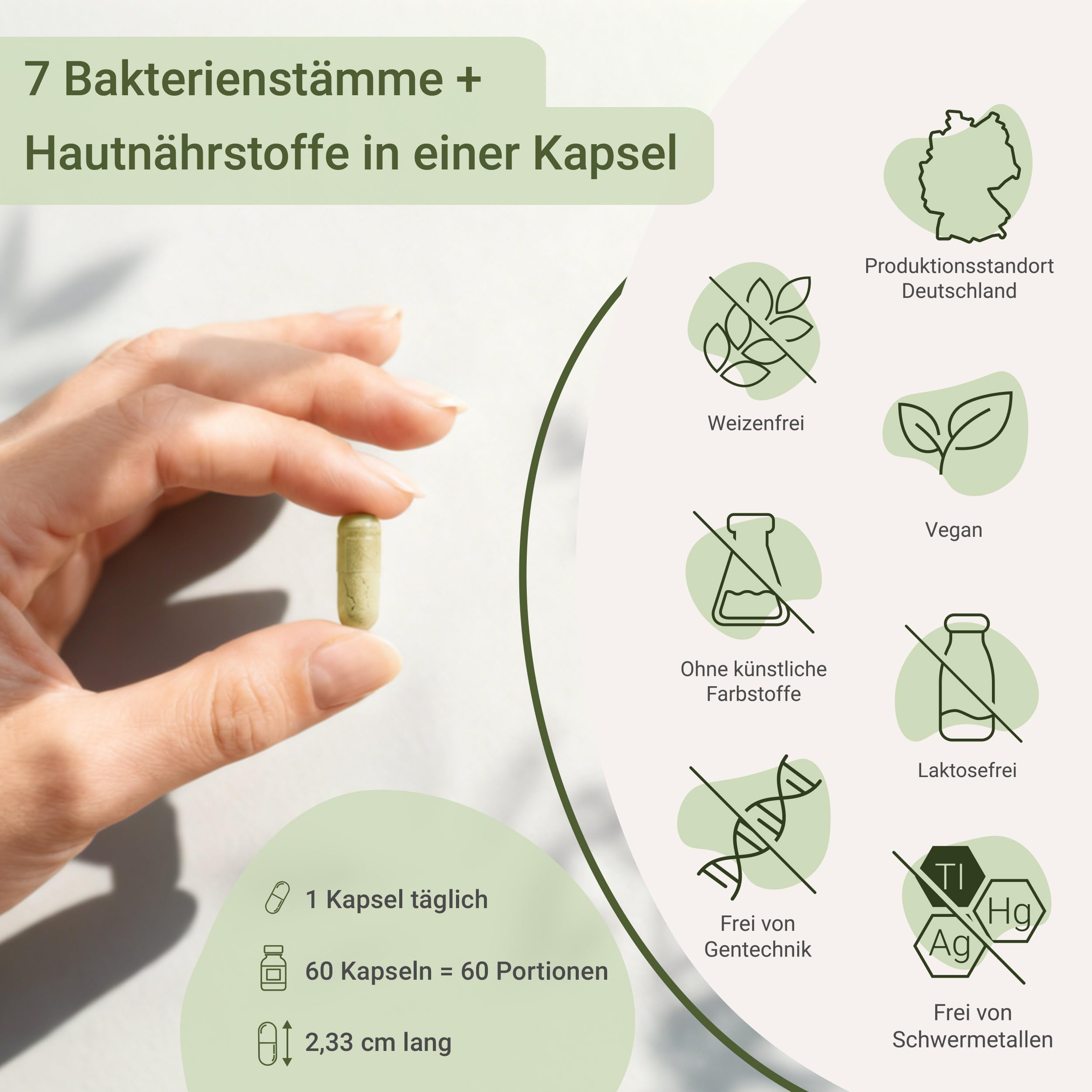 for you haut balance – 120 Kapseln mit MitoBeauty®, Hyaluronsäure, Pflanzenstoffen, Mineralstoffen und Vitamin C – mit Kupfer und Zink – vegan