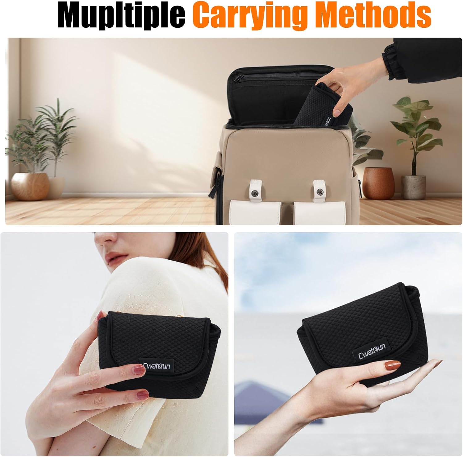 Cwatcun Neoprene Compact Camera Pouch - The Small Case & Travel Sleeve Bag for Digital Camera Ricoh/Canon/Sony & More - Image 9