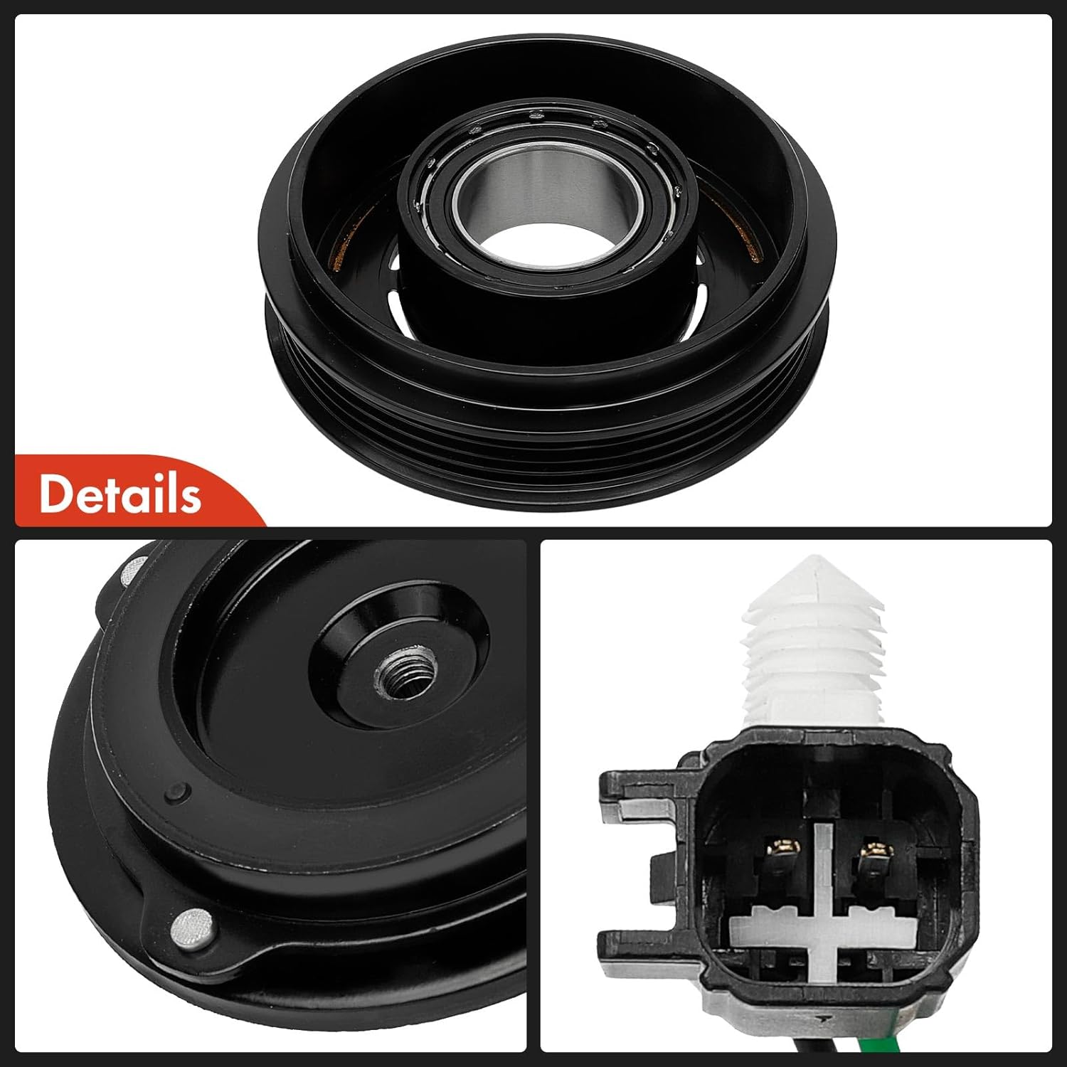 A-Premium Air Conditioner AC Compressor Clutch Kit Compatible with Ford Focus 2014 2015 2016 2017 2018 2.0L