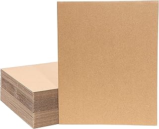 50 Pack Corrugated Cardboard Sheets for Mailers, Flat Packaging Inserts for Shipping, Mailing, Crafts, 2mm Thick (11 x 14 in)