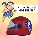 Sage Square Adjustable Cartoon Design Full Face Helmet for Kids Baby Safety and Comfort (3-12 Years) (Red Matte) gallery image