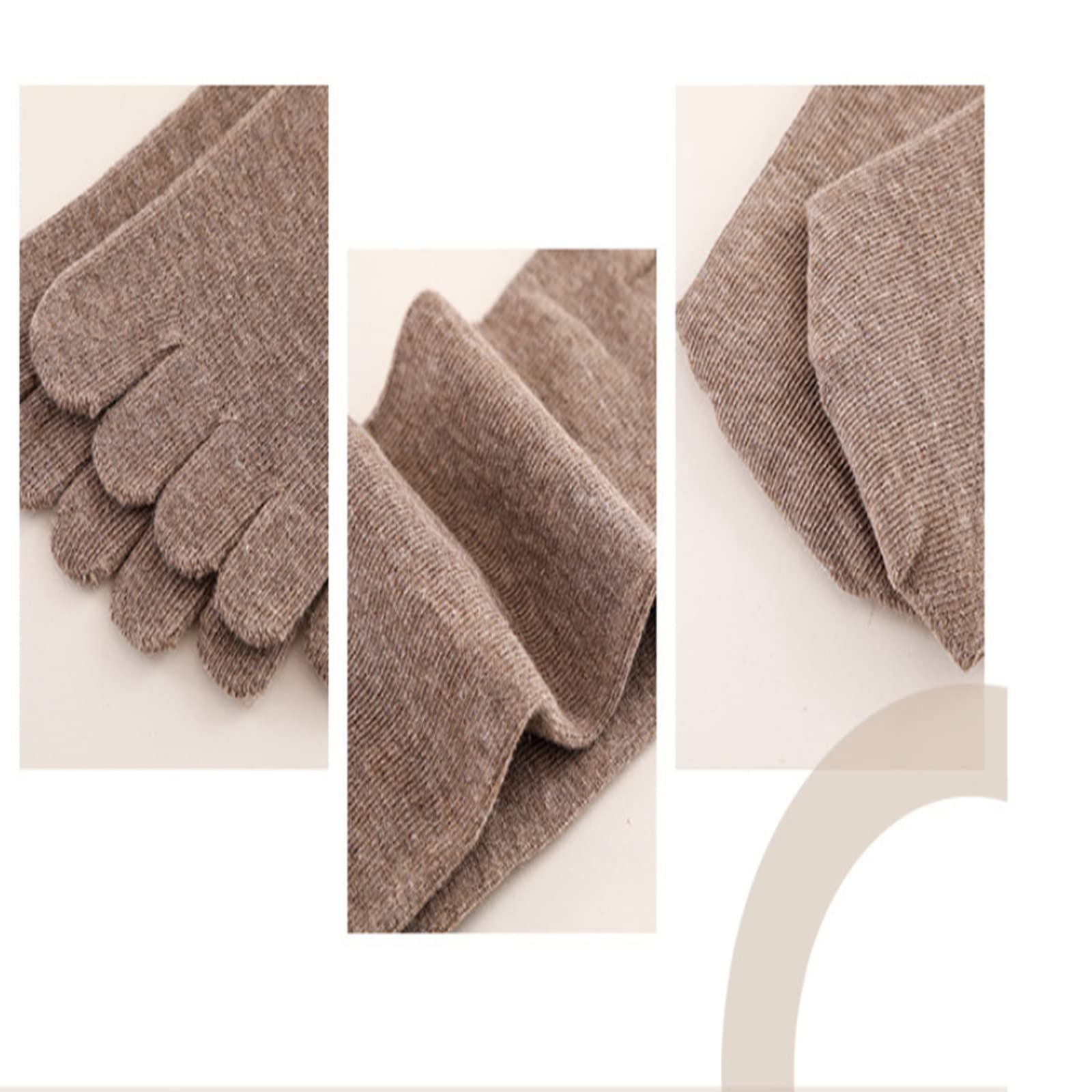 MOGSA Calcetines para mujer, 3 piezas, con cinco dedos, informales, cómodos, cálidos, separados, para mujer