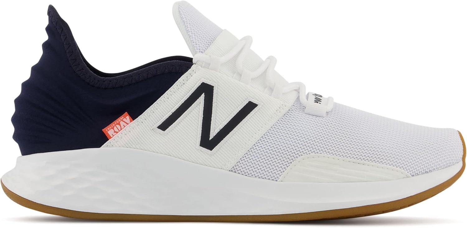 New Balance Men's Fresh Foam Roav V1 Classic Sneaker 7 Wide White/Eclipse