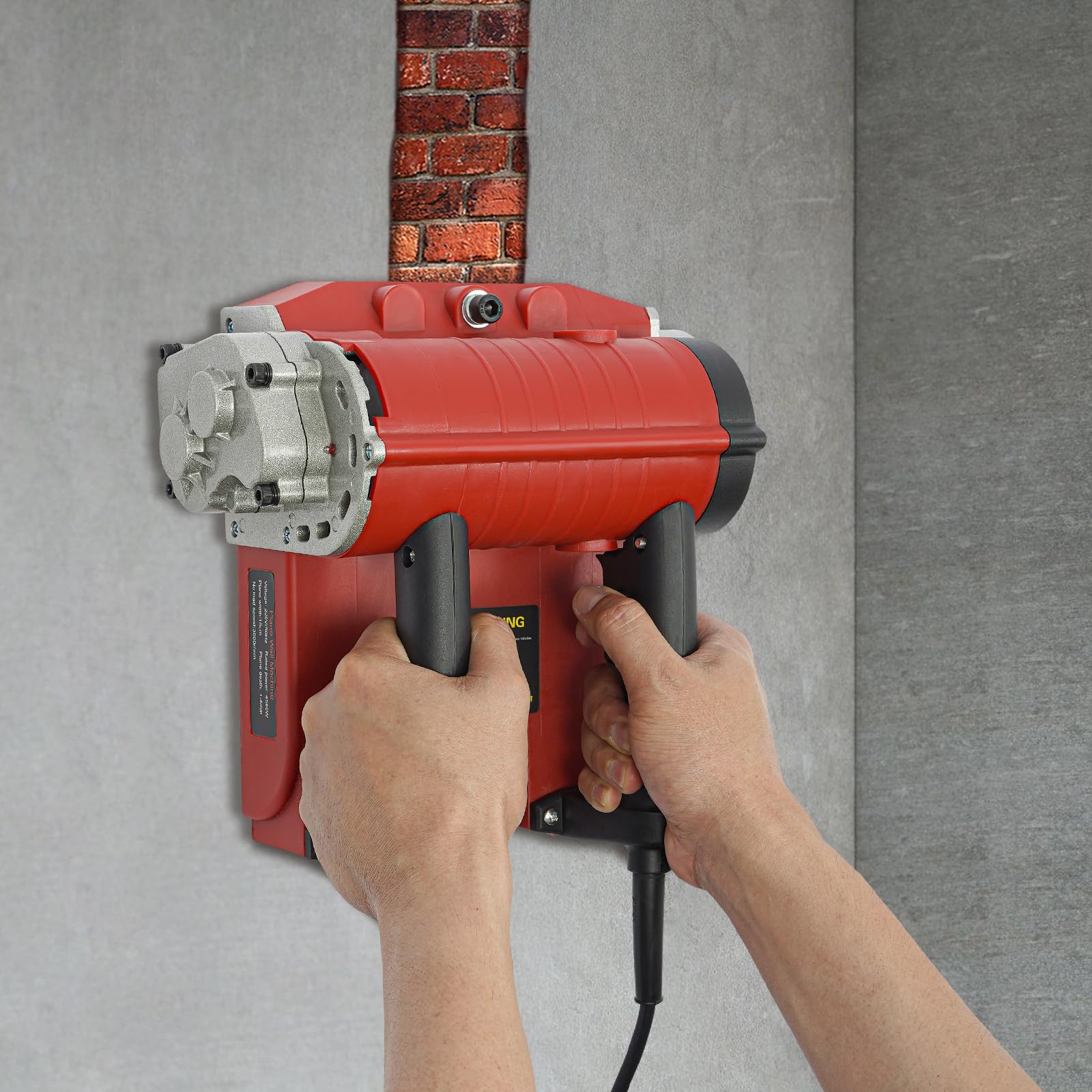 Elektryczna strugarka ścienna 4580 W, strug ręczny, frezarka renowacyjna, szlifierka do betonu, frezarka do betonu, frezarka renowacyjna do ścian, usuwanie cementu, głębokość strugania 1-4 mm i