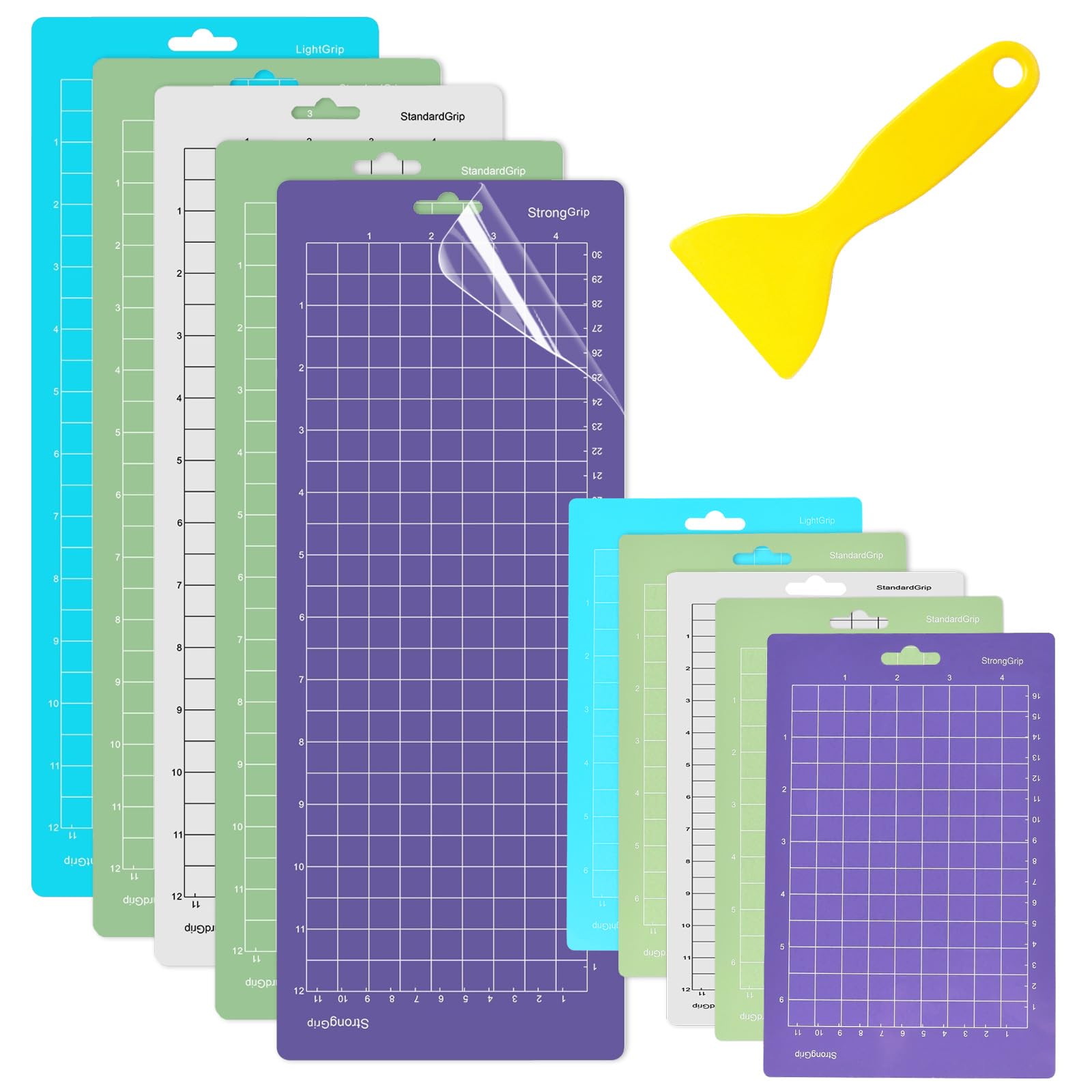 Tappetini Da Taglio Per Cricut Joy - 10 Pezzi Omtofo, 4.5x12 E 4.5x6.5 Pollici, Grip Variabile