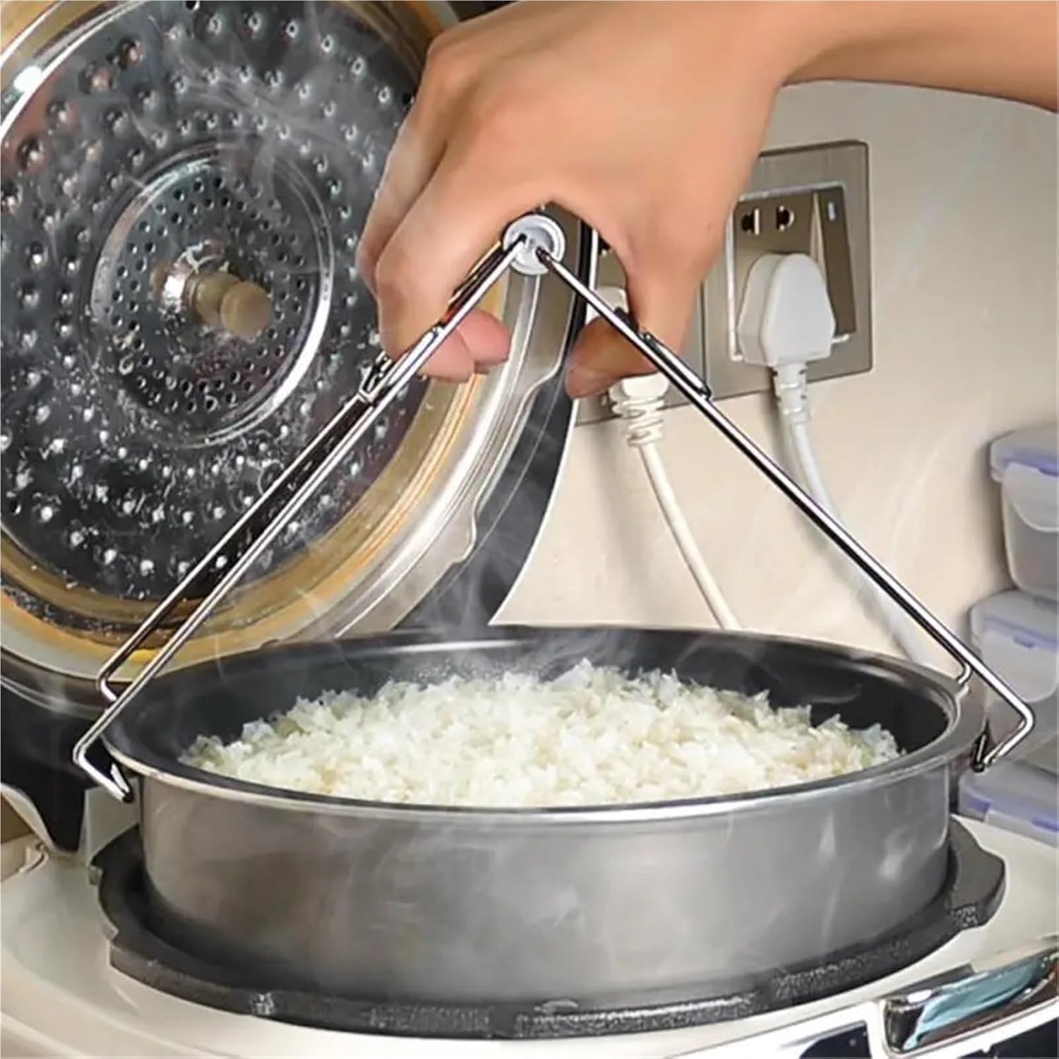 Kitchen Plier Tools Folding Stainless Steel Bowl Pot Clip Dish Holder Steamer Heat Insulation Plate Tong Anti-Caliper Clamp