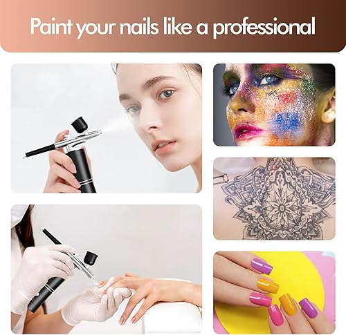 Miniatura 2 de Kit de aerógrafo portátil con compresor de aire para uñas, compresor de aerógrafo, compresor de aerógrafo, máquina de aerógrafo de uñas de alta