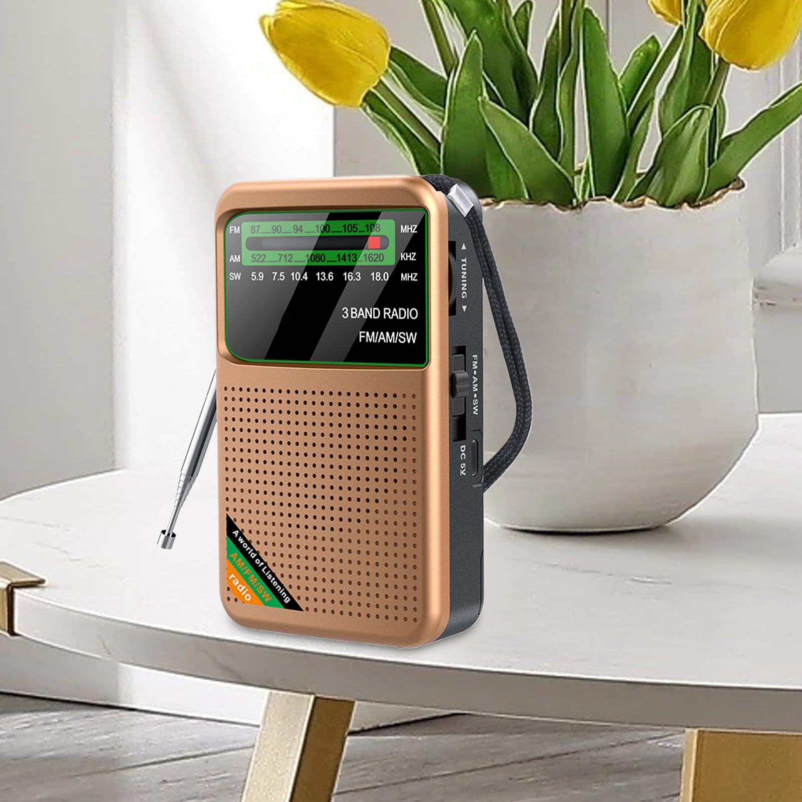 Amazon.co.jp: ポータブルラジオ - 自動スキャン機能付き ポータブルAM