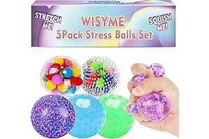 5-Pack Ultimate Fidget Stress Reliever: Netos 2.36" Squishy Balls