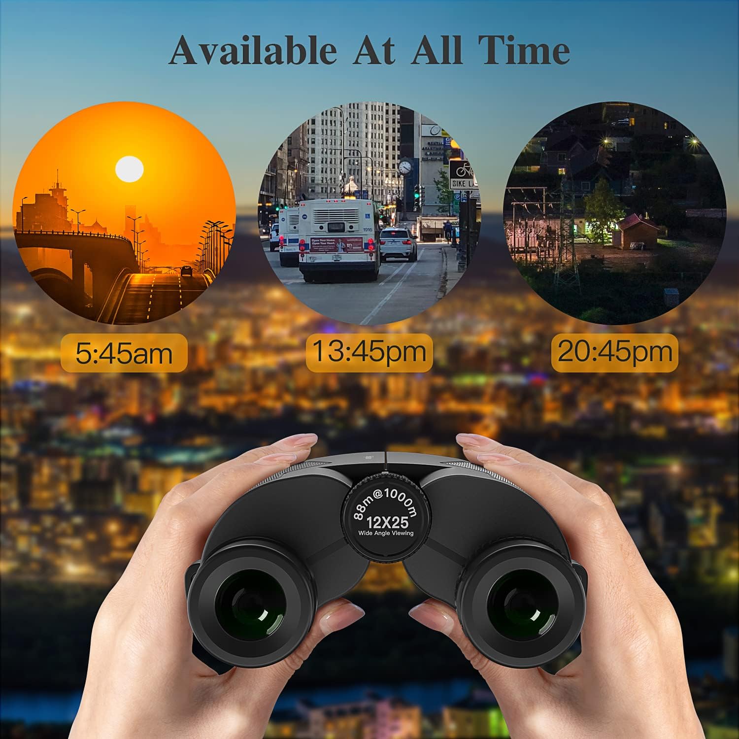 12 x 25 Binoculars for Adults and Kids, Compact Professional Binoculars for Bird Watching Hunting Concerts Sports Hiking, Waterproof Lightweight Small Binoculars with Clear Low Light Vision : Electronics