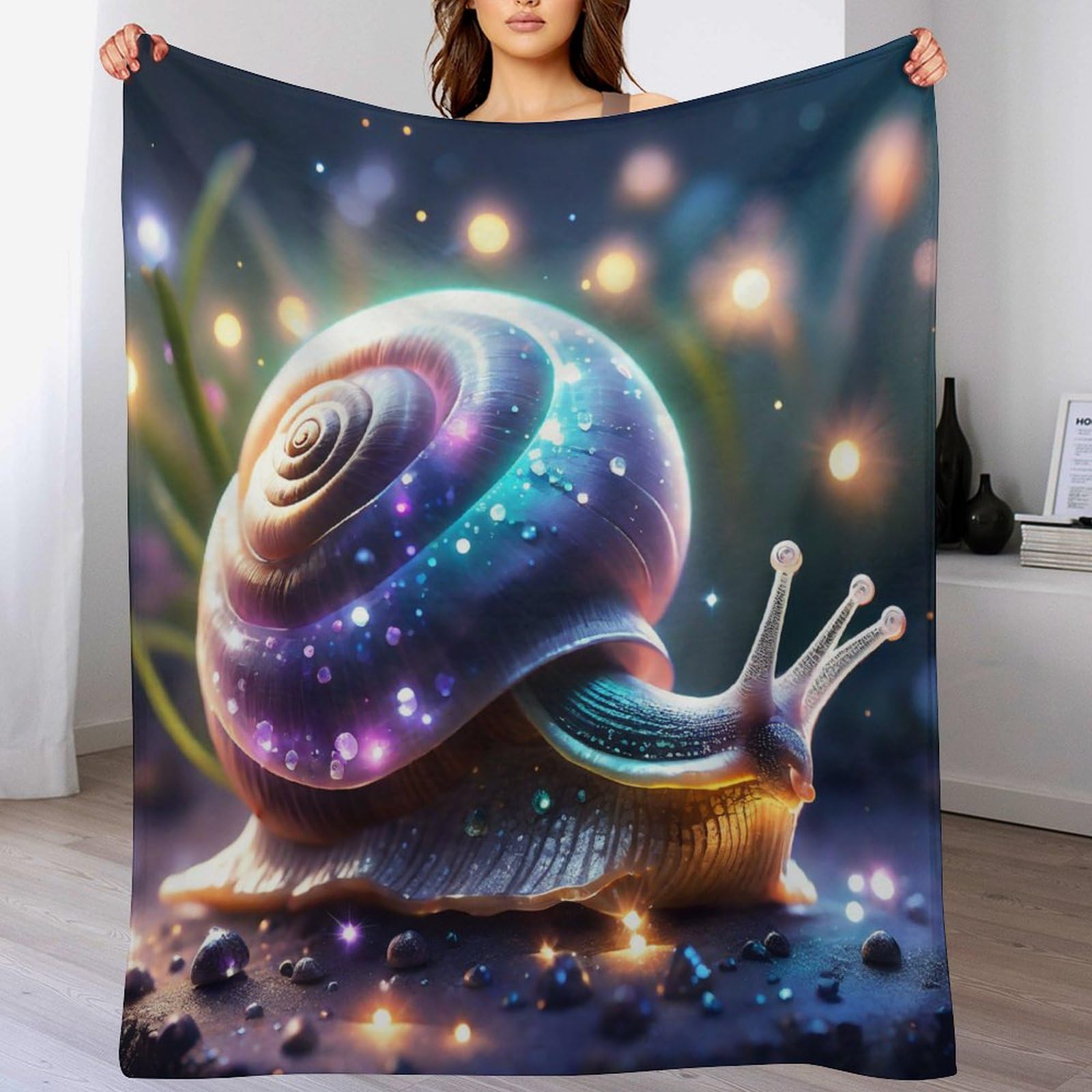 Couvertures de lit en flannel Escargot Mignon contre le froid et les plis