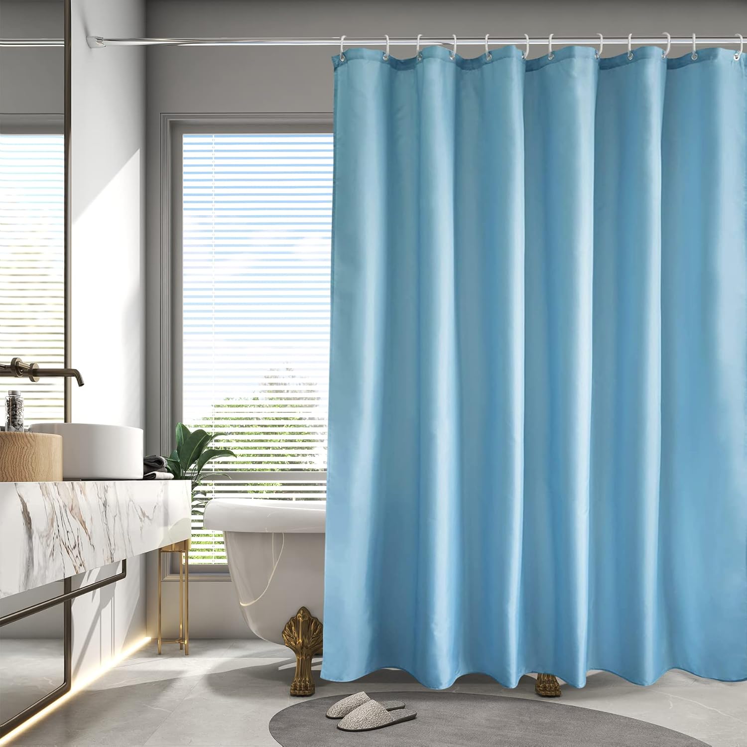 AooHome Extra Long Shower Curtain 72x78 Inch, Fabric Shower