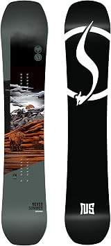 Never Summer Benchmark Mens Directional Twin Snowboard | Freeride, Powder, Flex 6/10, Rocker/Camber, Carbon Reinforced, Sintered Base, All-Mountain