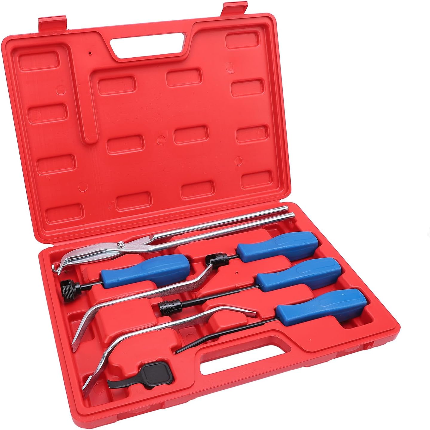 8 Pcs Drum Brake Tool Kit, Universal Efficient Portable Brake Spring Installer Remover Plier Tool, Drum Brake Repair Adjustment Tool for Brake System Maintenance