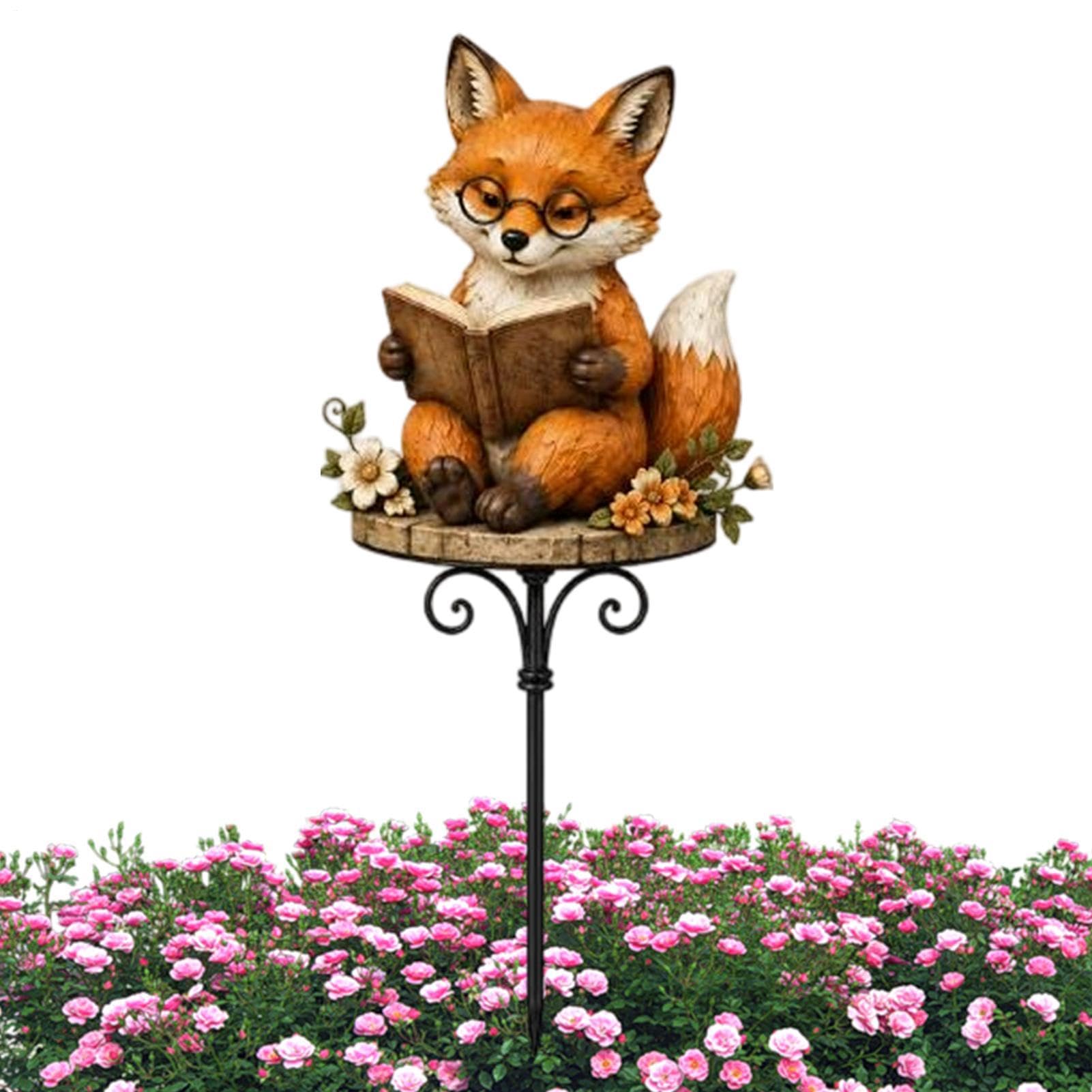 Figurines Pour Pots De Fleurs Figurines Animaux Lisant Piquets Décoratifs