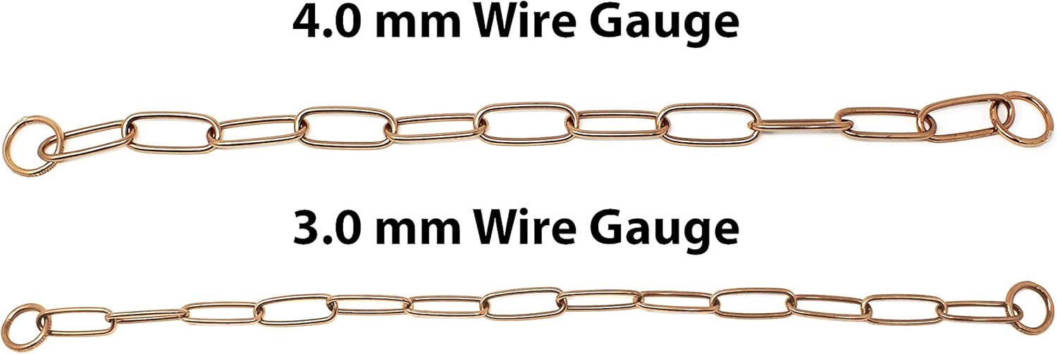 Herm Sprenger Curogan Long Link Fur Saver Dog Training Collar Hypoallergenic Nickel Free No-Pull Slip Chain for Small Medium Large Dogs for Easy Control Made in Germany 3mm 18in 46cm